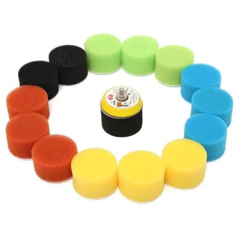 Kit de almohadillas de pulido Ulisem, 16 Uds., 2 pulgadas, 50mm, para pulidora de coche (1/4)