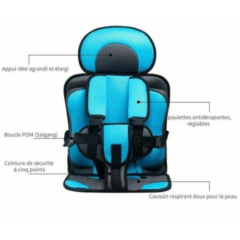 Silla de Seguridad Ulisem para Niños de 9 Meses a 5 Años, Color Azul, Garantiza la Seguridad en el Coche.