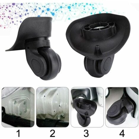 Par de Ruedas para Maleta Repuesto Universal Rueda de Goma Multidireccional Silenciosa Duradera para Cambiar Ruedas de Maleta Equipaje Samsonite Platinum Ulisme