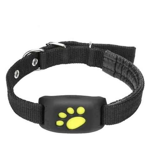 Perros Gatos Seguimiento GPS Rastreador GPS para mascotas Collar antipérdida Dispositivo de seguimiento en tiempo real Localizador de collares para mascotas con micrófono -negro Ulisme