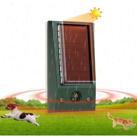 Ahuyentador de gatos al aire libre Ahuyentador ultrasónico de perros y gatos Carga solar Carga USB Ahuyentador de pájaros para perros y gatos para jardines Campos Viveros Impermeable IP58 Ulisme