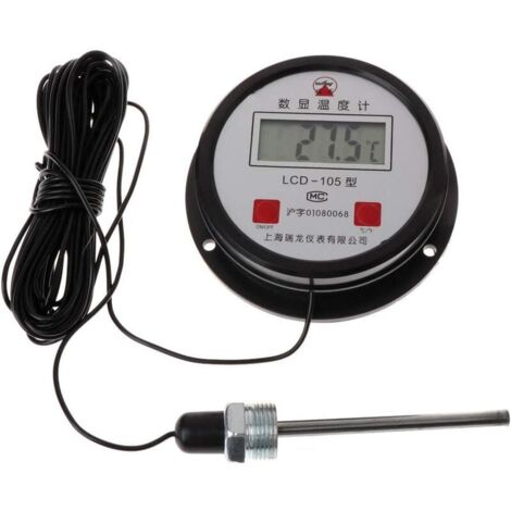 Termómetro digital industrial de alta temperatura con sonda de 10m Ulisem