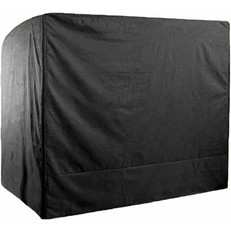 Funda Impermeable para Columpio de Jardín de 3 Plazas, 220x125x175cm 210D Oxford Anti-UV Funda para Columpio para Exteriores Protección contra Columpio-Negro Ulisem (1/5)