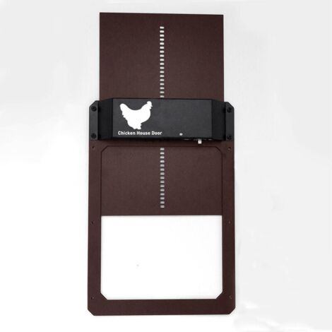 Puerta automática para gallinero sensible a la luz, puerta para gallinero, puerta para mascotas, negra, para una vida cómoda Ulisem