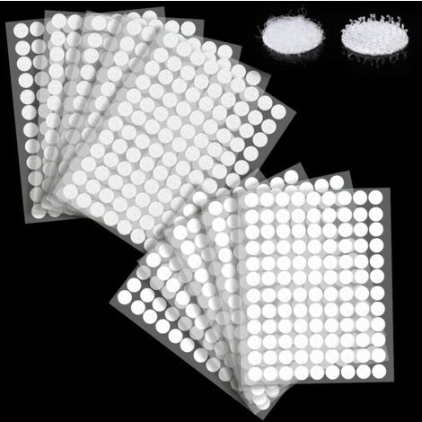 1080 x rayas redondas, doble cara 540 pares de tiras adhesivas de velcro de 10 mm para bricolaje, manualidades y más (1/4)