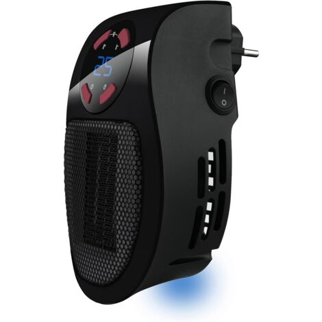 Tropicano Calentador de Enchufe - Mini Calentador Eléctrico Cerámico 1500W, Ligero y Compacto, Termostato Regulable, 2 Potencias, Función Ventilador, Tecnología PTC, Blanco