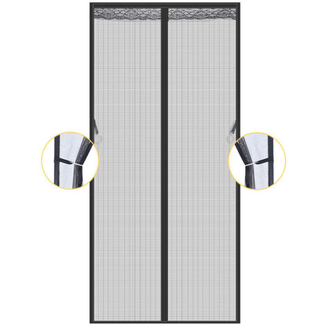 Mosquitera Magnética para Puertas y Ventanas 70x210cm Cortina de Puerta Antimoscas Insectos Mosquitera Magnética Tiras Adhesivas Red de Cierre Automático