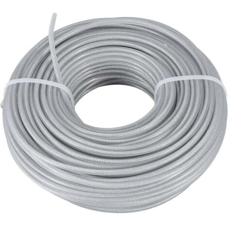 Hilo para cortacésped de 40 metros, cable de nailon, cabezal de corte, hilo de corte, cuerda para cortar césped, accesorios para máquina de corte (1/4)