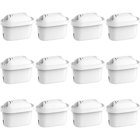 Cartucho de filtro para jarra, paquete de 12, filtros de agua universales para tetera con filtro Brita Maxtra (1/4)