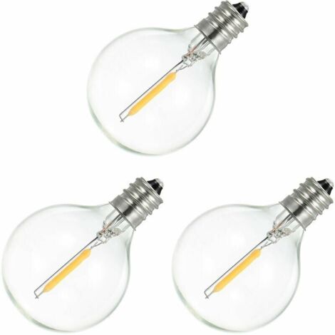 Bombillas Ulisem Específicas de Luz Blanca Cálida, Juego de 3, AC220-230V 1W E12 G40.
