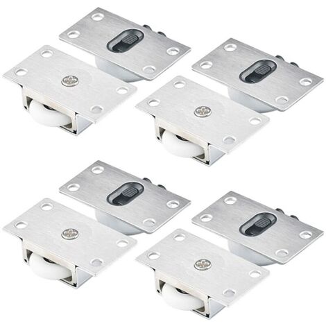 Ulisem 4 pares de ruedas para armario, ruedas para puertas correderas, ruedas para puertas correderas, ruedas para armario, ruedas para puertas de armario