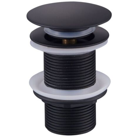 Tapón de drenaje emergente de promoción, desagüe emergente sin rebosadero, desagüe de fregadero emergente universal, desagüe de fregadero, tapón de drenaje de fregadero, tapón de drenaje negro para fr (1/4)