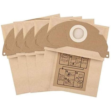 5 Bolsas para Aspiradora Karcher WD2 MV2 6.904-322.0 WD 2.200 WD2250 A2004 A2054 A2099, Reemplazo para Aspiradora Karcher (1/4)