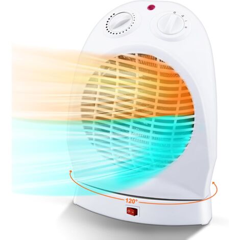 Calentador de ahorro de energía YMYNY de 2000 W, calentador portátil de 120 ° con 2 niveles de calefacción, termostato ajustable, funcionamiento en frío y calor (1/5)