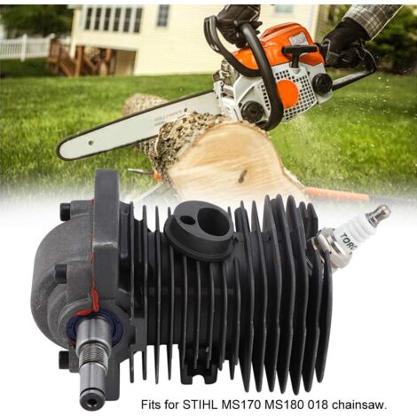 Bloque de motor, cilindro de motor de 38 mm, pistón y cigüeñal para motosierra STIHL MS170 MS180 018
