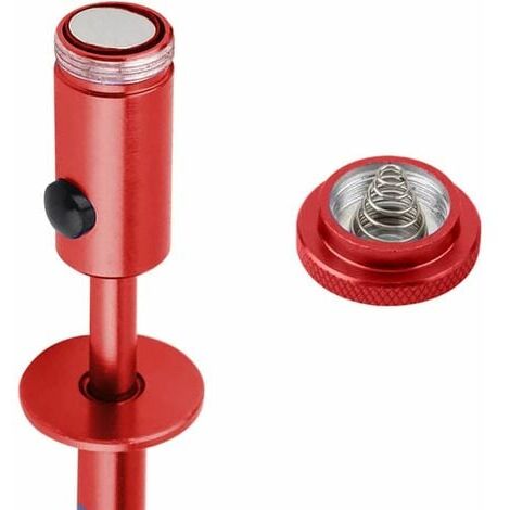YMYNY - Herramienta de recogida magnética de 4 garras, herramienta de recogida magnética de garra flexible con LED, recogedor de basura de mano flexible de largo alcance para fregadero pequeño, color