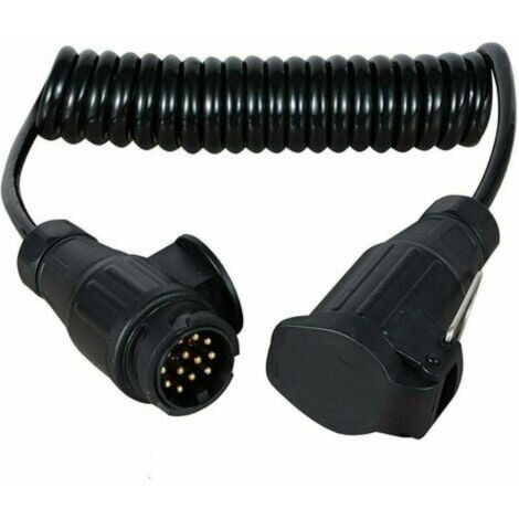 Cables de extensión para remolque de 13 pines a 13 pines de 3 m, enchufe de cableado para remolque, cable de extensión en espiral para caravanas para vehículos