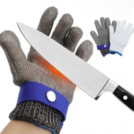 Guantes resistentes a cortes YMYNY, guantes de carnicero de acero inoxidable 316L, guantes de trabajo de protección de nivel 5 GL09 XL (un guante) (1/5)