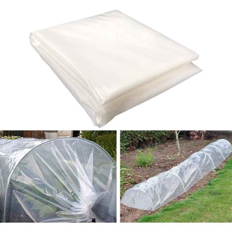 Lámina de polietileno resistente de 2 x 3 m, cubierta de invernadero transparente extra gruesa para cultivo en jardín, membrana de polietileno hortícola para aislamiento de jardinería, 1000 g
