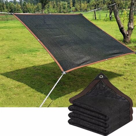 Malla de Sombreo 90% para Invernadero con Ojales - 2 x 4 m - para Jardín, Pérgola, Plantas de Terraza, Invernadero, Gallinero, Exterior