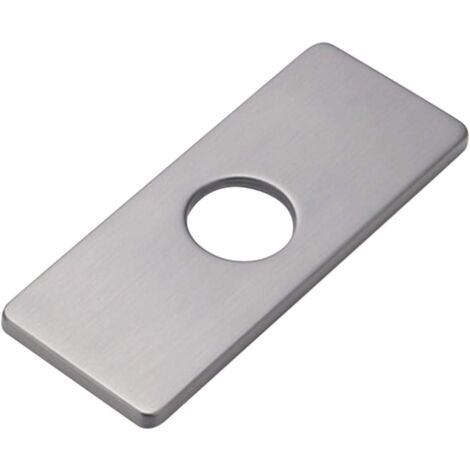 Placa de orificio para fregadero de cocina para grifo de baño, lavabo, embellecedor de grifo de níquel cepillado (1/5)