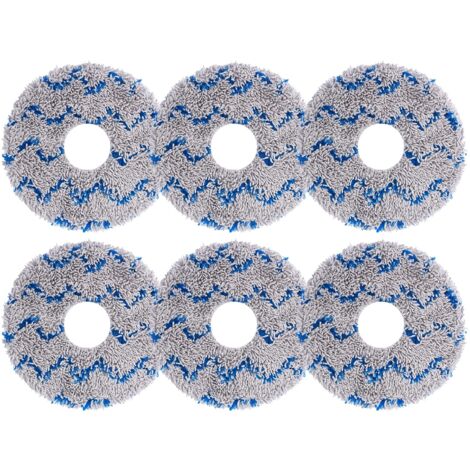 Paquete de 6 paños de repuesto para aspiradoras Ecovacs Deebot X1, X1 Omni Turbo, X1 Plus, T10, T20, T20 Max, T20 Pro (1/3)