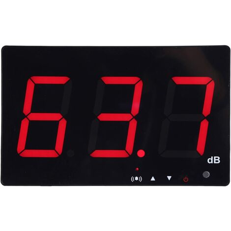 Medidor de nivel de sonido profesional con umbrales de alarma fijos Medidor de decibelios digital LCD portátil Medidor de ruido de decibelios de 30  130 dB con registrador de datos