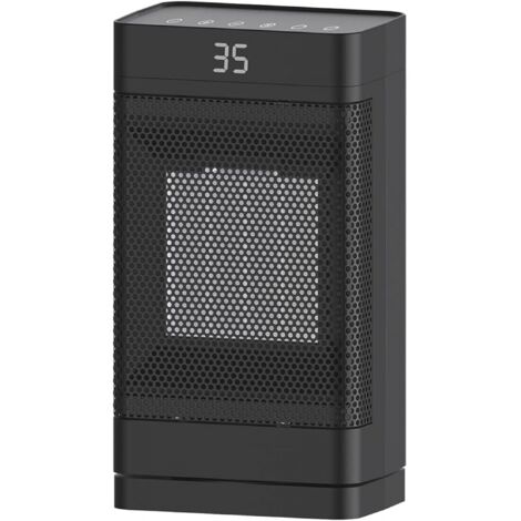 Calentador de ambiente, calentadores eléctricos portátiles de 1500 W para uso en interiores, temporizador de 12 horas, 3 modos, calentador de seguridad para el hogar, el dormitorio y la oficina (1/5)