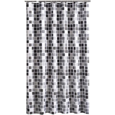 Cortina de ducha Crediri 200 x 220 cm (ancho x alto) Cortina de ducha impermeable, antibacteriana y antimoho (1/5)