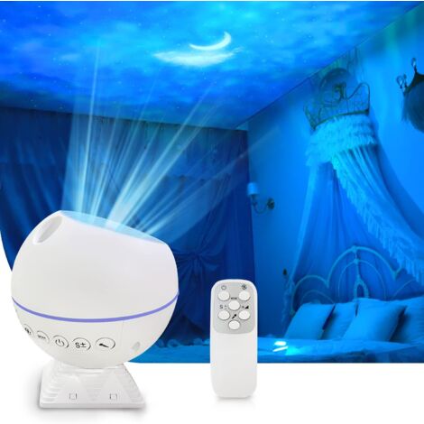 Proyector de cielo estrellado, luz nocturna de proyección de estrellas, luz LED de techo con nebulosa, cielo estrellado, nube y luna con control remoto, 10 modos de colores para niños. (1/5)