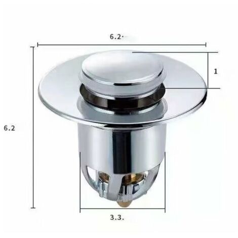 Tapón Para Lavabo Con Filtro Antiobstrucción 30 Mm - Acero Inoxidable 304, Sistema Pop-up, Fácil Instalación Sin Herramientas, Para Baño Y Cocina