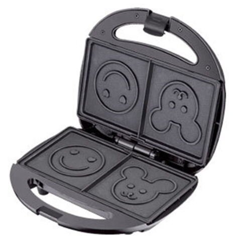 Crediri - Máquina para hacer sándwiches con dibujos de Mickey y waflera, tostadora de doble calentamiento