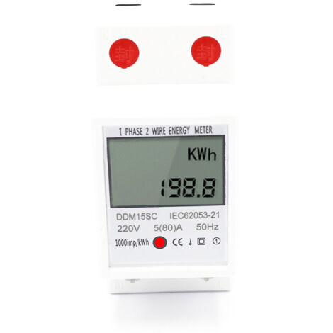 Medidor de energía eléctrica Crediri, monitor de consumo de energía, 5-80 A, 220 V, 50 Hz (1/5)