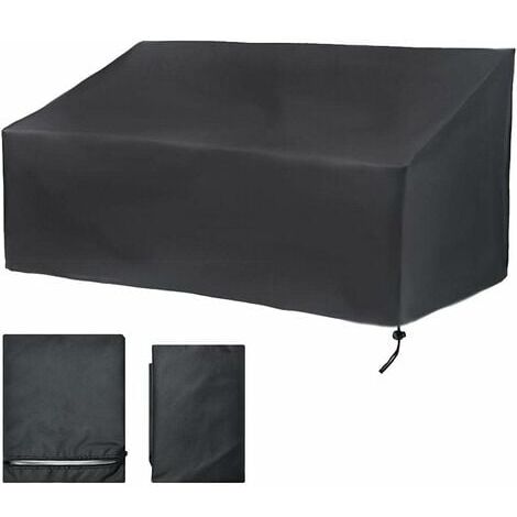 Crediri - Funda para banco de jardín de 2 plazas, funda para banco de patio, funda de sofá de exterior de tela Oxford, resistente al polvo, a los rayos UV, impermeable y resistente al viento (134 x 66 (1/5)