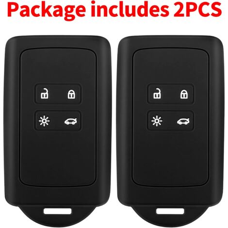 2 Pezzi Portachiavi per Auto compatibile Re/ nau/ lt 4 tasti Smart Key Cover (solo keyless go) Chiavi Auto Silicone Protezione Copri Telecomando per Clio /Espace 5/Master Bus/Talisman(Linea blu