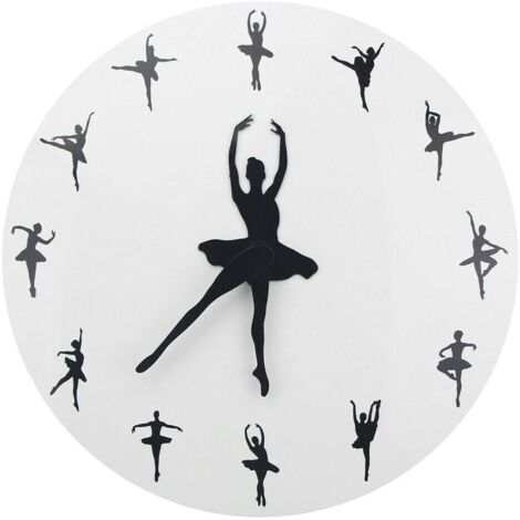 Reloj de pared con diseño de bailarina de Crediri, ideal como regalo para colgar en la pared o como decoración del hogar. (1/5)