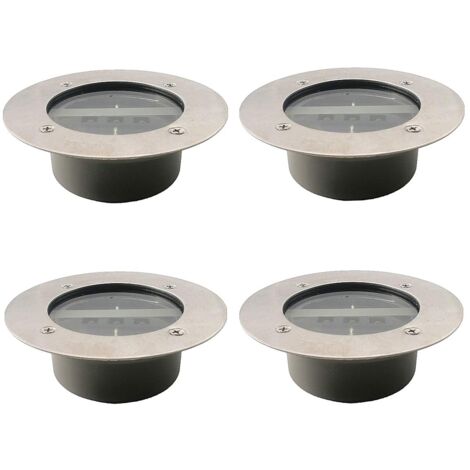 Focos solares LED IP65 resistentes al agua para jardín, color blanco frío (paquete de 4)