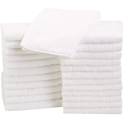 Pack de 24 servilletas de tela pequeñas Basics 30 x 30 cm Blanco 40g (1/5)
