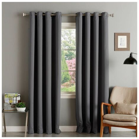 Cortinas opacas Crediri para sala de estar: cortinas resistentes con ojales sólidos, aislamiento térmico, tratamiento de ventanas para dormitorio, bloquean la luz y el frío, listas para colgar, 1 pane