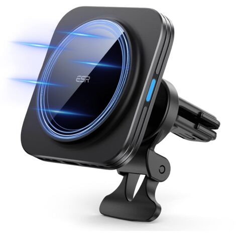 Cargador inalámbrico magnético para coche, carga rápida, compatible con soporte de ventilación. (1/4)