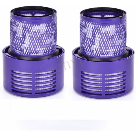 Accesorios de limpieza Crediri: Paquete de 2 filtros de repuesto V10 para Dyson Cyclone V10 Animal/Absolute/Motorhead/Total Clean, con número de pieza 969082-01 (1/5)
