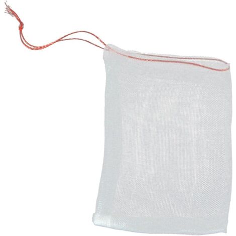 Crediri - Paquete de 100 bolsas protectoras para frutas - Malla antiinsectos para árboles frutales - Bolsas de malla con cordón para proteger tomates, uvas y mangos (25,4 x 15,2 cm) (1/4)