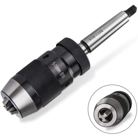 Mandril de taladro autoajustable Crediri, 1 pieza, 1-16 mm, B16, para taladro rotatorio (1/5)