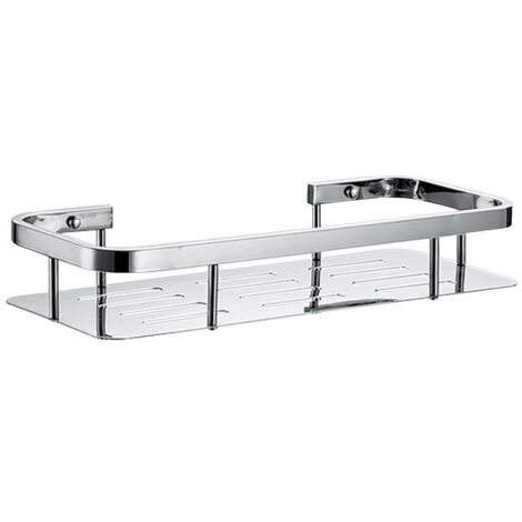 Estante de ducha de acero inoxidable Crediri - Estante para bañera, soporte de pared para estante de esquina (1 nivel, acero inoxidable)