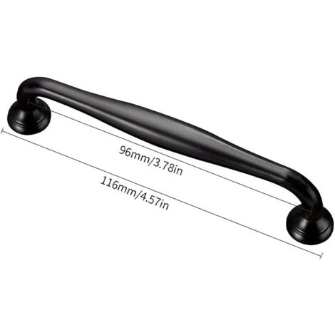 Pomos De Cerámica Vintage Para Cajones, Manijas De Arco De Armario, Paquete De 2 Tiradores De Cocina Para Gabinetes De Cocina, Tiradores Negros Arqueados Para Armarios, Accesorios De Muebles (color