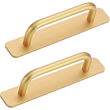 YMYNY - Juego de 2 tiradores de aluminio para puertas corredizas de cocina y dormitorio (148 mm, dorados) (1/5)