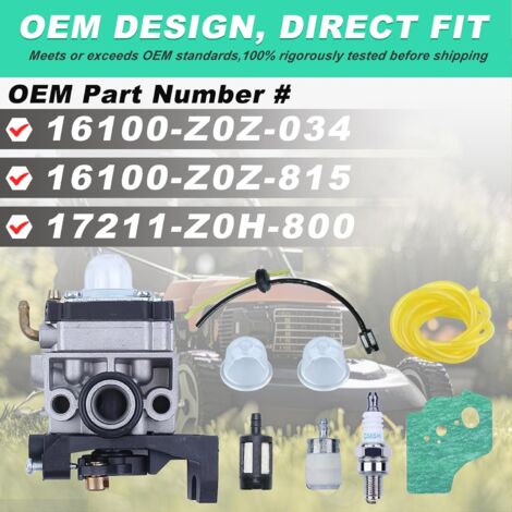 Kit Carburatore 9-in-1 Per Motori Honda GX35 GX25 E Decespugliatori HHT | Sostituisce 16100-Z0Z-034 E Altri Codici OEM