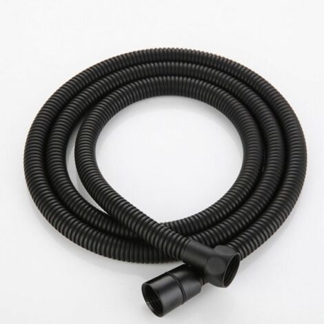 Manguera de ducha YMYNY de 1,5 m, color negro mate, universal, de acero inoxidable, con cable antiexplosiones y antitorsión. (1/5)