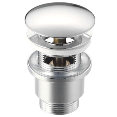Desagüe para lavabo y bidé YMYNY con rebosadero de 1" 1/4", válvula de desagüe, desagüe universal con orificio para lavabos y fregaderos (1/5)