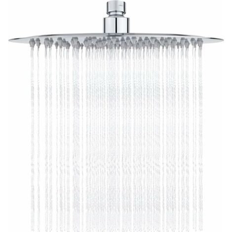 Cabezal de ducha de acero inoxidable YMYNY - Ducha ahorradora de agua, cabezal de ducha redondo de 25 cm, cabezal de ducha de lluvia universal con rosca de 1/2 pulgada, giratorio 360°, inclinable 30°, (1/4)